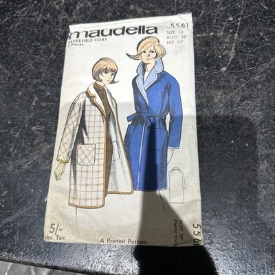 vintage Maudella sewing pattern, number 5561, for a reversible coat Ref Cs12 - Image 1 of 4