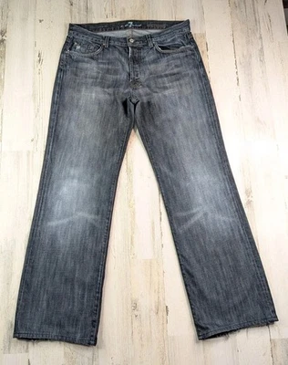 7 For All Mankind Jeans Mens Fits 35x32 Long Relaxed Wide Leg Baggy USA Made Y2K - Image 1 of 4