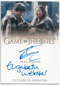 Juego de Tronos Serie Completa - Iwan Rheon / Elizabeth Webster - Dual Auto v1 - Imagen 1 de 2