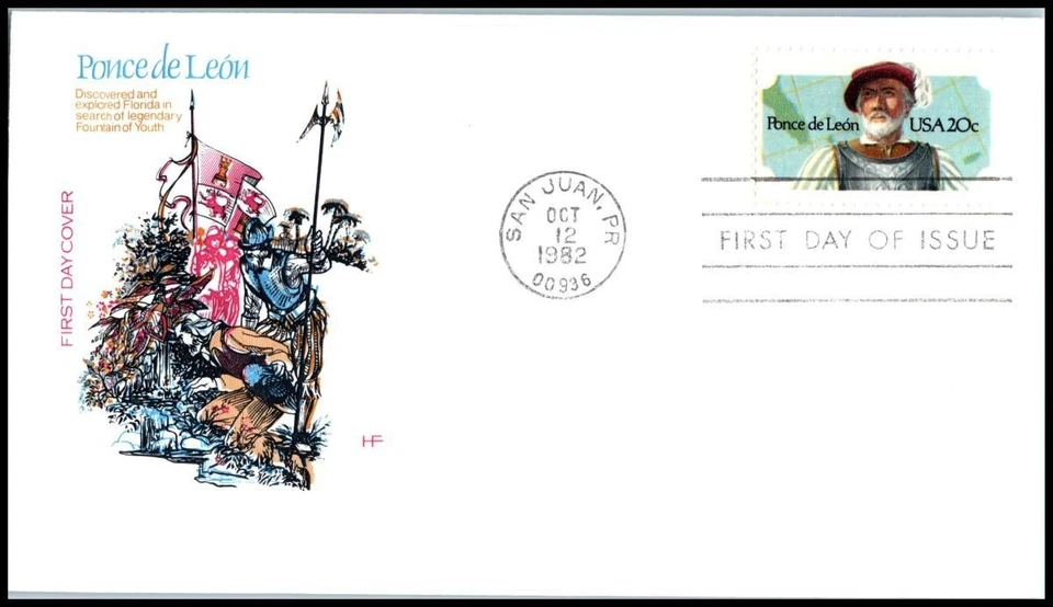 1982 Ponce de León Sc 2024 FDC House of Farnam explorer Florida discovery - Image 1 of 1
