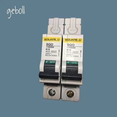 2 X SQUARE D SQO116EB6 MCB SQUARE D 16 AMP MCB 16A B16 SQO116EB6 - Image 1 of 4