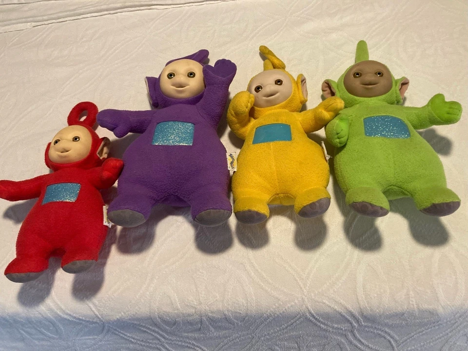 Playskool Teletubbies 1998 Plush Dolls between 7 1/2”-10”  COMPLETE Set/ 4 NICE! - Image 1 of 3