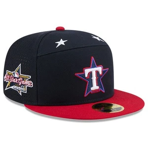 Men's New Era Navy/Red Texas Rangers 2025 MLB All-Star Game Workout Side Patch - Picture 1 of 5