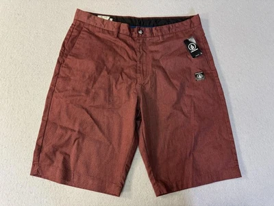 Volcom VMonty Walk Shorts Mens 34 Heather Burgundy Modern Fit Chino Casual - Image 1 of 4