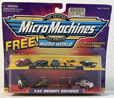 NUEVO Micro Machines Micro World #42 Desert Drivers (1998, Galoob) + ¡5 coches extra! Foto 1 de 4