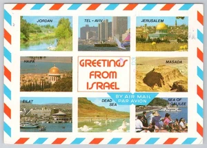 Postal de Israel publicada con sello conmemorativo de tren de 100 años (1992) publicada - Imagen 1 de 2
