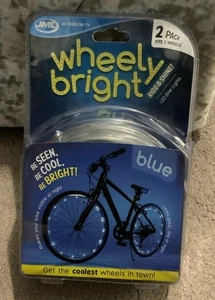 NEW blue JML Wheely Bright LED Bike Wheel Spoke & Frame Lights 2 Pack  blue - Picture 1 of 9