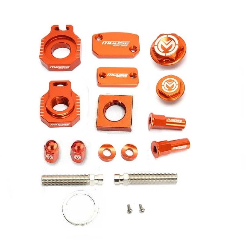 Moose Bling Pack Billet Aluminio Naranja KTM 125SX 150SX 250SX 350SXF 450SXF 525E Foto 1 de 4