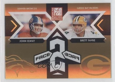 Donruss Elite Face 2005 2 caras/1000 John Elway Brett Favre #CB-5 HOF Foto 1 de 2