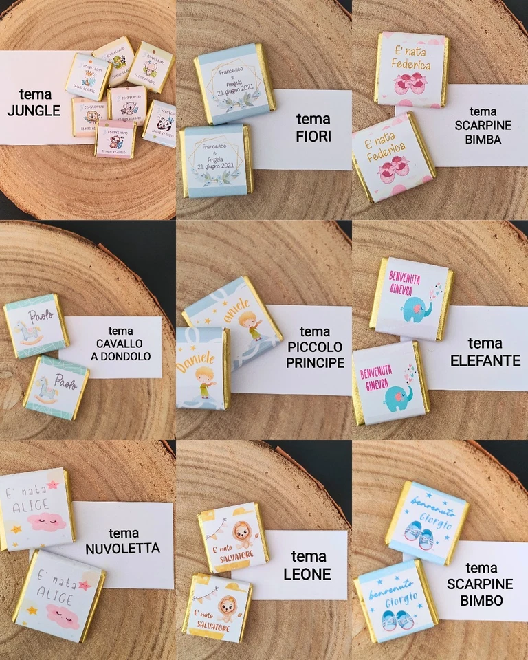 CIOCCOLATINI PERSONALIZZATI CON TEMA A SCELTA pz 50 - Immagine 1 di 4