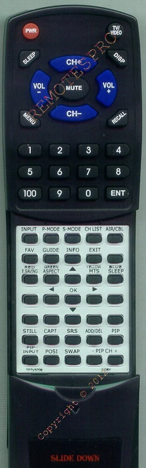 Replacement Remote for COBY TFTV3208, TFTV2608, TFTV3708, TFTV4209 - Image 1 of 1