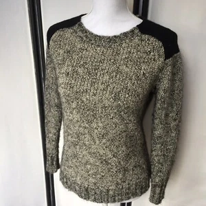 J. CREW Womans XS Sweater  Marled Colorblock Shoulder Wool Mohair Gray Sold Out - Picture 1 of 10