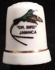 Dr Bird Jamaica Gold Trim Ceramic Thimble Souvenir Collectable
