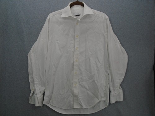 Versace Camicia Uomo 15 5 Bianca Collezione Classica Abito Bottoni Casual