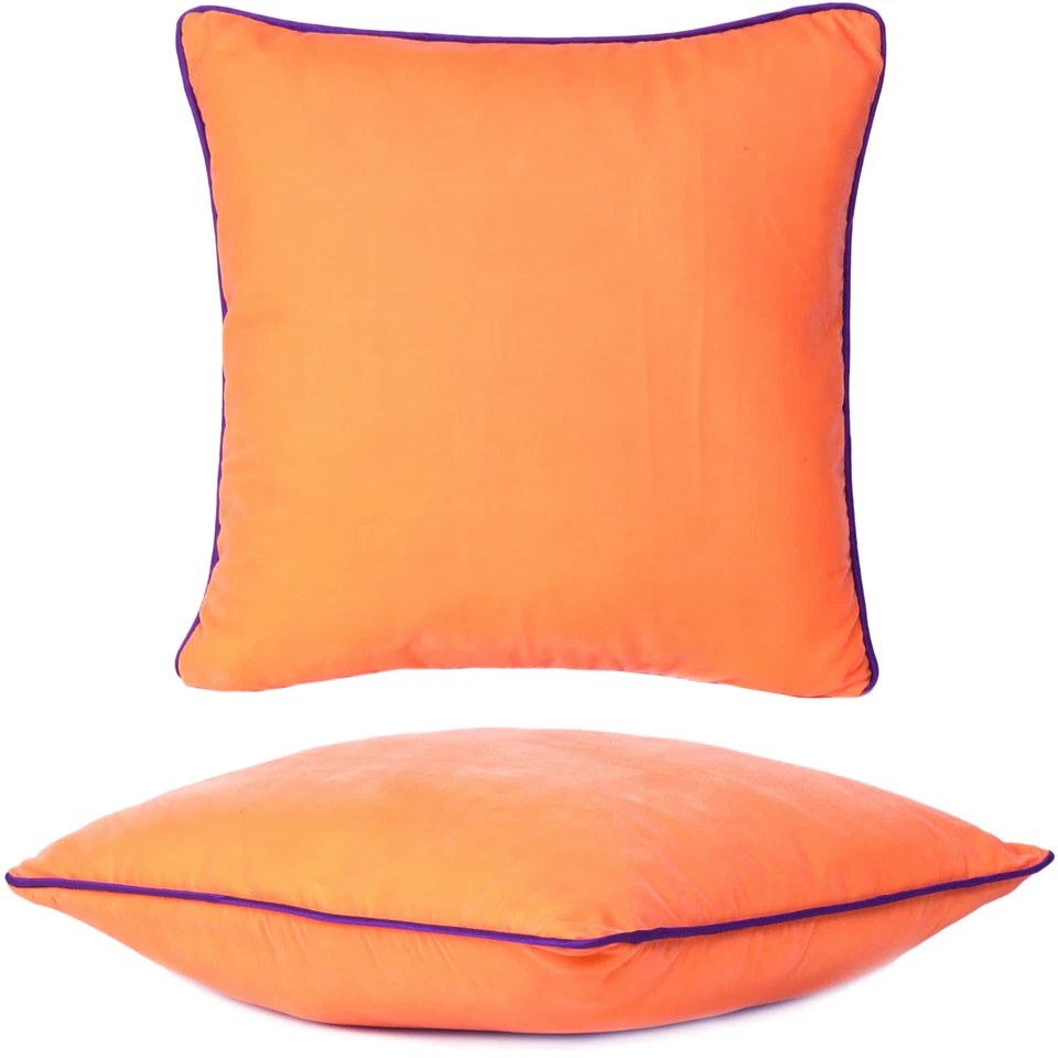 Funda de Almohada de Terciopelo Decoración del Hogar con Cierre de Cremallera Acogedora Funda de Cojín Decorativa Foto 1 de 1