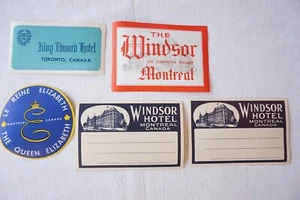 Kanada Kanadisches Hotel Gepäck Etikett x5 - Bild 1 von 4