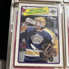 1988-89 Topps Los Angeles Kings Hockey Card #160 Rollie Melanson