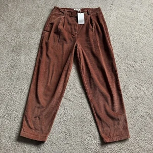 Toast Trousers Size 12 L27” NEW Rust Orange Cotton Corduroy Cord Tapered Leg - Picture 1 of 11