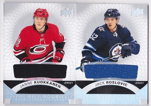 17-18 UD Premier Janne Kuokkanen Jersey Rookie Hurricanes 2017