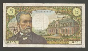 Frankreich 5 Francs 5.5.1966; F+; P-146a; BNB-B1004a; Pasteur; Labor - Bild 1 von 2