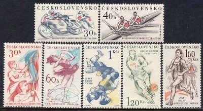 1244 - Checoslovaquia 1961 - Eventos deportivos - Fútbol - Rugby - Juego MNH Foto 1 de 2