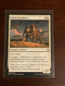 Magic the Gathering Battle for Zendikar Ondu Greathorn - Picture 1 of 2