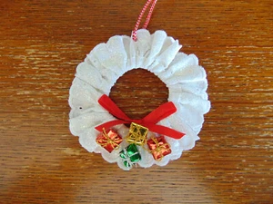 Adorno de Navidad vintage hecho a mano 4,5" regalos #C - Imagen 1 de 2