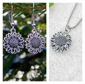 Sunflower Earring and Necklace Set - Picture 1 of 5
