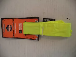 New Yellow/ Lime Ergodyne Chill-Its Evaporative Cooling Bandana Tie, - Picture 1 of 5