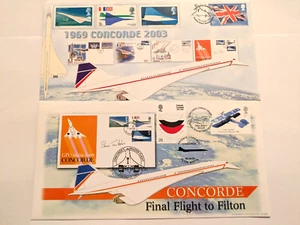 FIRST DAY COVER 1969 CONCORDE 2003 FAREWELL TO CONCORDE - Picture 1 of 3