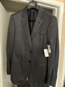 Giorgio Armani Wall Street Jacket Cost Blazer Men's Size 50 Navy Blue New $3495 - Picture 1 of 6