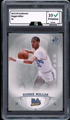 Tarjeta de Indiana Pacers 2013 SP auténtica #6 Reggie Miller grado 10 gema como nueva Foto 1 de 2