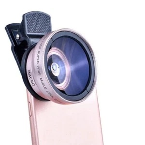 2-in-1 Phone Lens: 0.45X Wide Angle & 12.5X Macro HD for iPhone & Android - Photo 1 sur 8