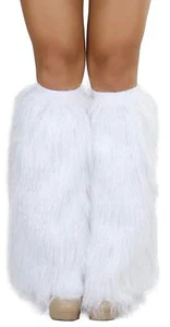 Women's Glitter Rave Leg Warmers - White/Silver - OS - Picture 1 of 5