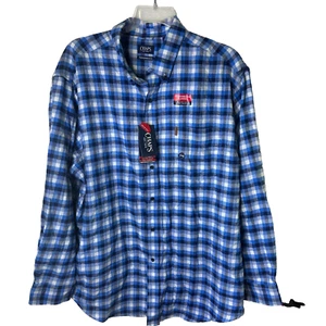 Chaps Performance Flanellhemd Herren Gr. 2XB blau dreifarbig kariert kariert - Bild 1 von 14