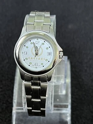 Caesars Atlantic City ladies watch stainless steel date Japan, 28 mm case - Image 1 of 4