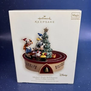Hallmark Ornament Disney Mickey's Jingle Bell Express Magic Sound Motion 2007 - Picture 1 of 5