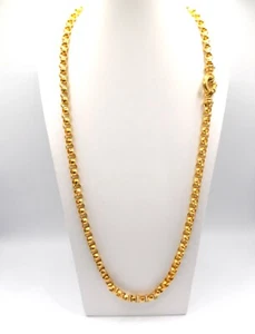 Vintage Joan Rivers Heavy Gold Tone Chunky Rolo Link Necklace Giant Spring Ring - Picture 1 of 6