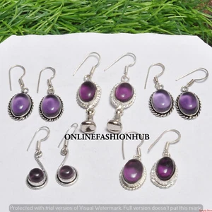 Offer Amethyst Gemstone 925 Sterling Silver Plated Wholesale Women Lot Earrings - Picture 1 of 3