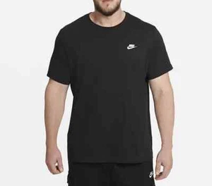 NWT Mens NIKE Big & Tall Crew Neck Sportswear Training T-Shirt Black - Picture 1 of 3