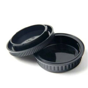 Black Body Cap& Lens Rear Caps Kit for Pentax K Mount SLR DSLR Camera PK Sets - Picture 1 of 6