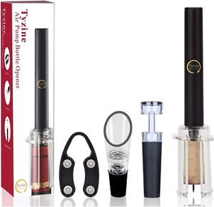 Air Pressure Pump Bottle Opener with Foil Cutter,Aerator Pourer,Vacuum Stopper(4 - Picture 1 of 12