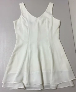 VTG BY CHOICE CALIFORNIA WOMENS WHITE CHIFFON DRESS SIZE 11 - Picture 1 of 12