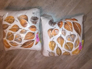 Fall Leaves 20" x 20" Überwurf Kissen Braun Orange 2er Set - Bild 1 von 3