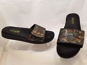 Alegria Lilie Vegan Metallic Slide Sandalen Flats Damengröße 40 9,5/10 - Bild 1 von 12