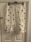 Ladies Lined Minuet Skirt Ivory With Brown/Blue/Fawn Spots Size 14 Vgc