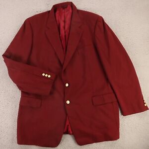 Bobby Jones Jacket Red 100% Wool Sport Coat Blazer Made in USA 48L