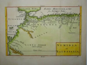 Antique map of North Africa by Christoph Cellarius 1745 - Picture 1 of 3