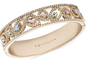 Givenchy Mixed Crystal Openwork Bangle Bracelet - Gold - Picture 1 of 1