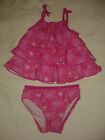 Baby Girls Pink Swimming Swim 2 Piece Costume 3-6months - New